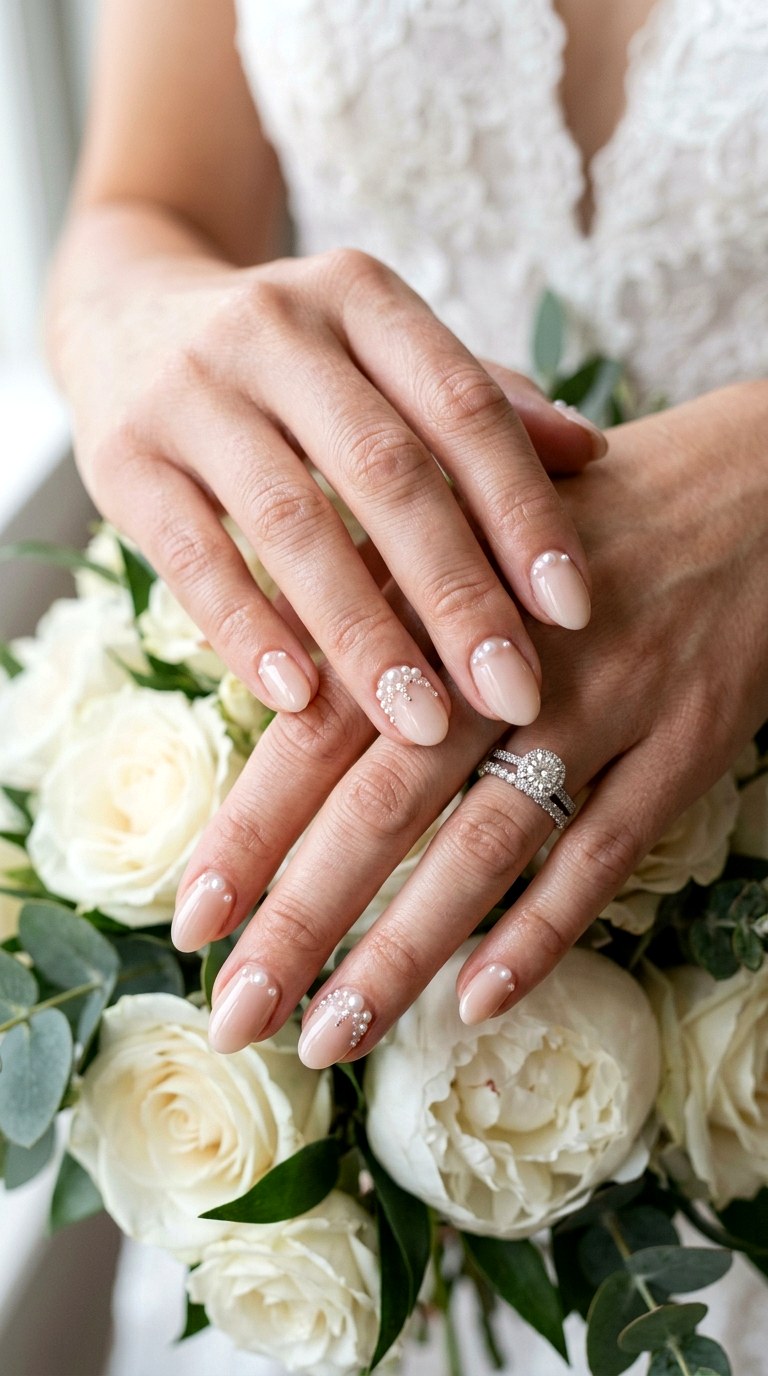 Pearl Accent Nails - 30 Aesthetic Spring Nail Designs Trending on Pinterest