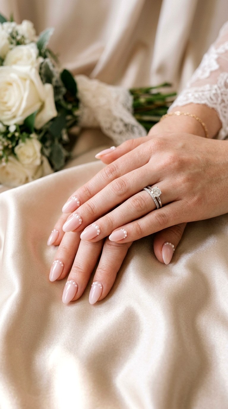 Pearl Embellished Nails - 27 Viral Spring Nail Trends Everyone Is Obsessed With