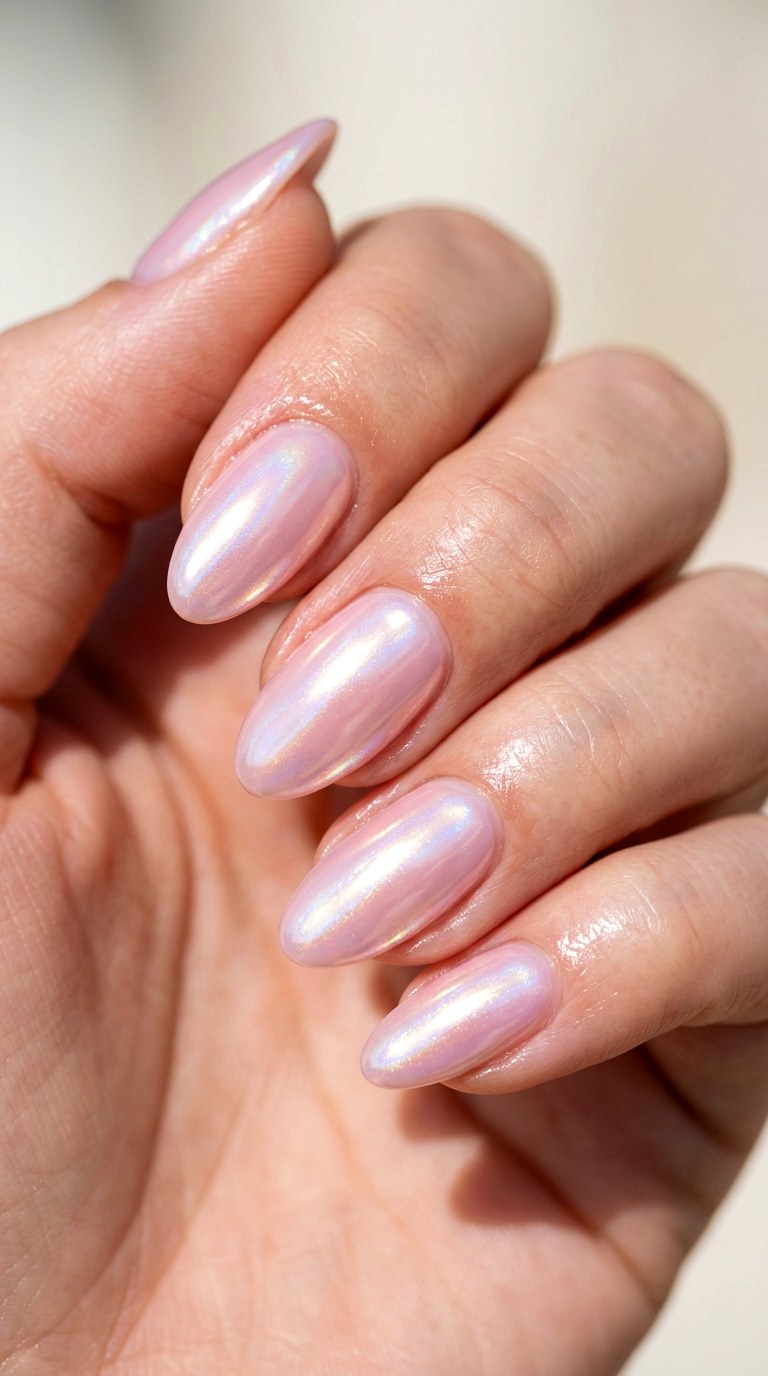 Pearlescent Pink Glazed Donut - 30 Vibrant Spring Color Street Nails