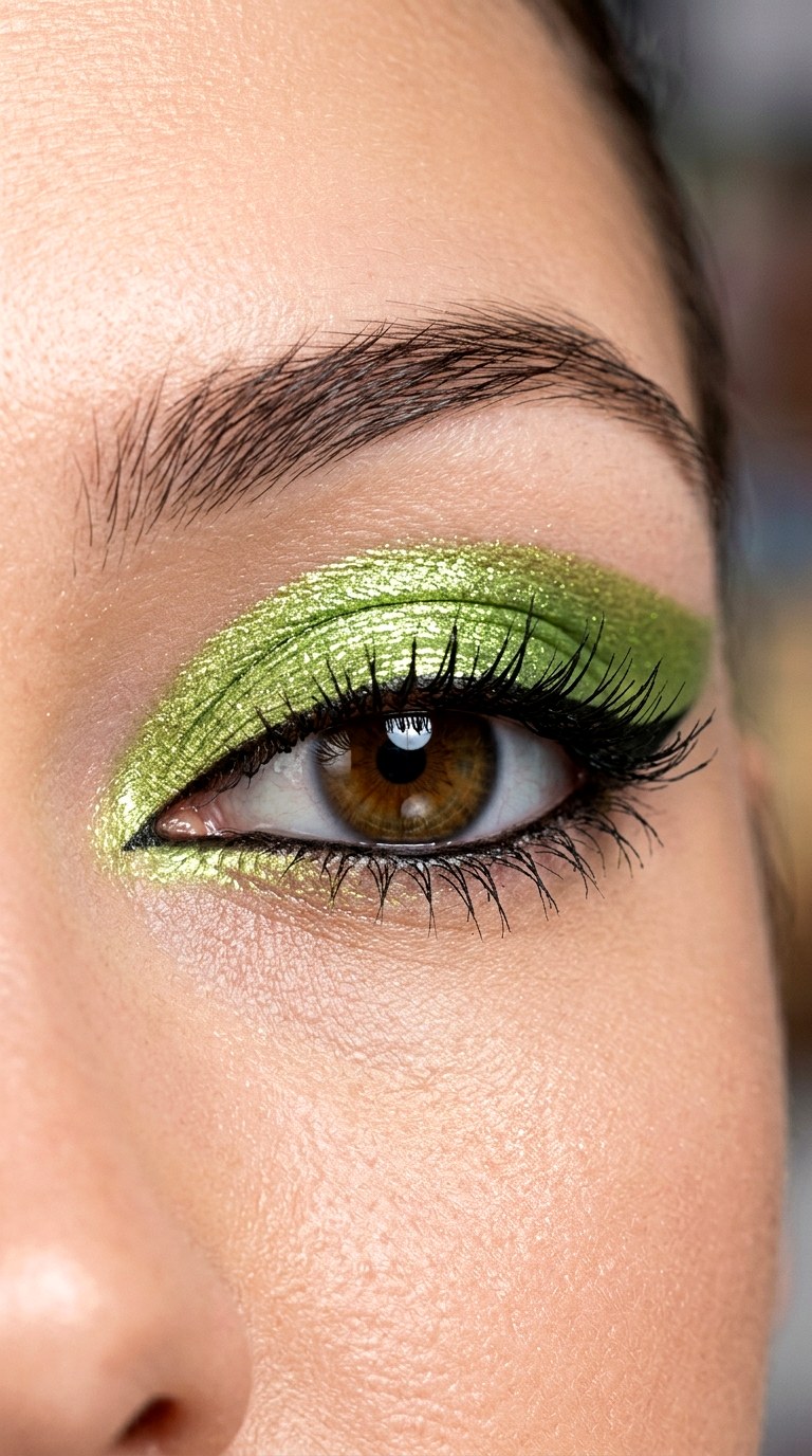 Pearlized Lime Lid - 25 colorful makeup ideas