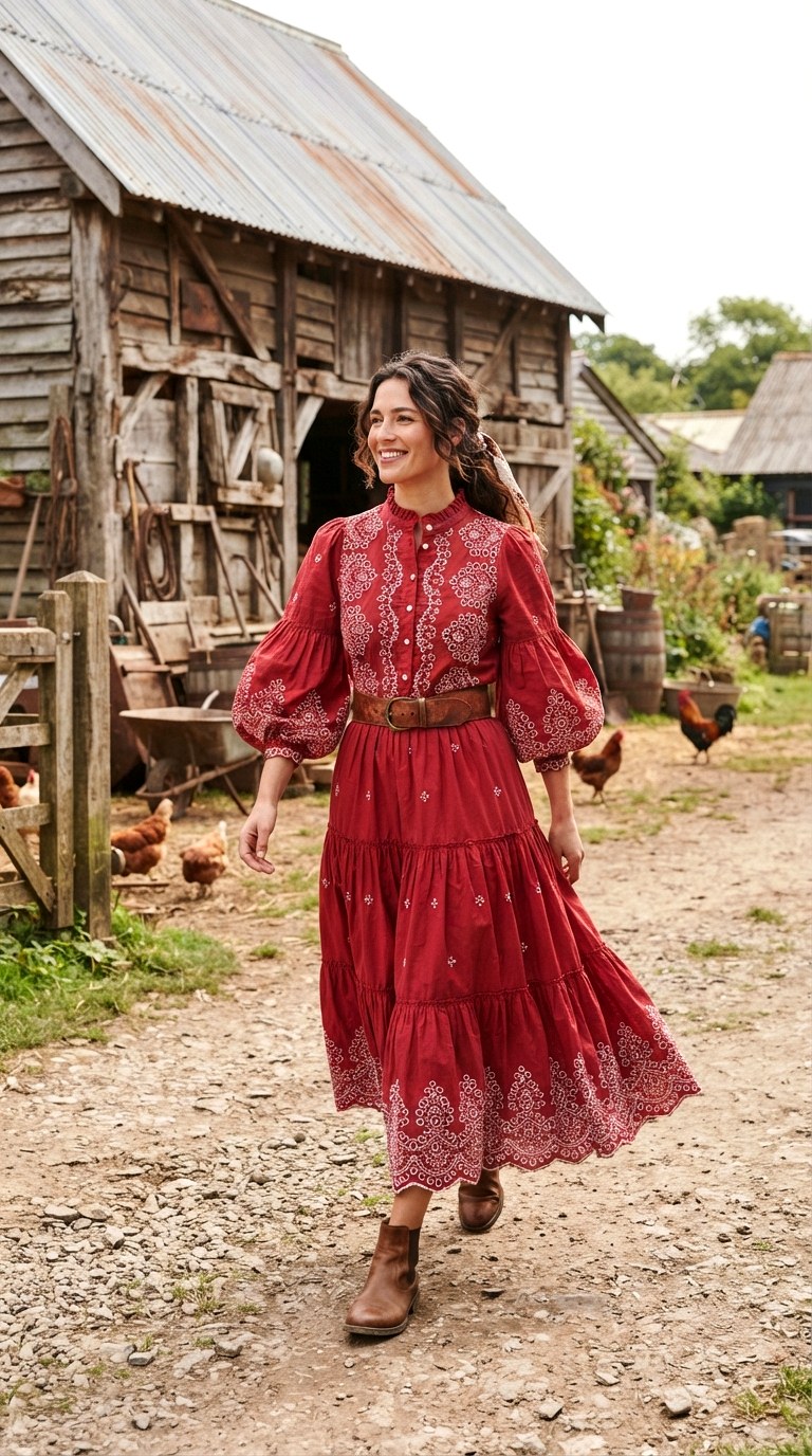 Peasant Sleeve Prairie Dress - 29 summer dresses