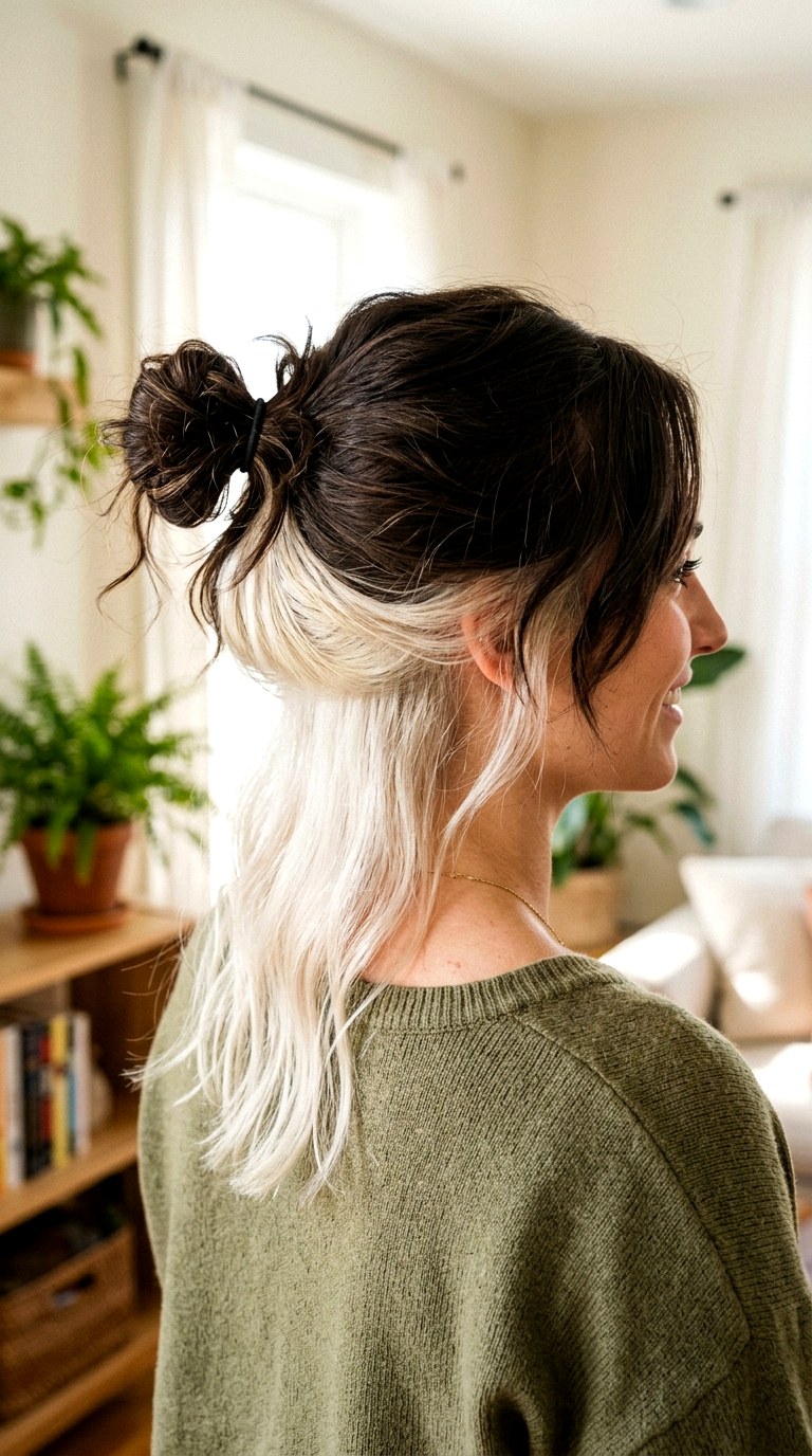 Peekaboo Hidden Blonde Underlayer - 20 dark hair with blonde