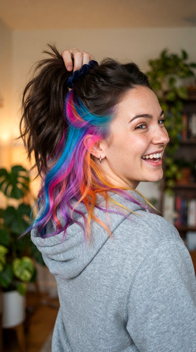 Peekaboo Hidden Rainbow - 21 hair dye styles