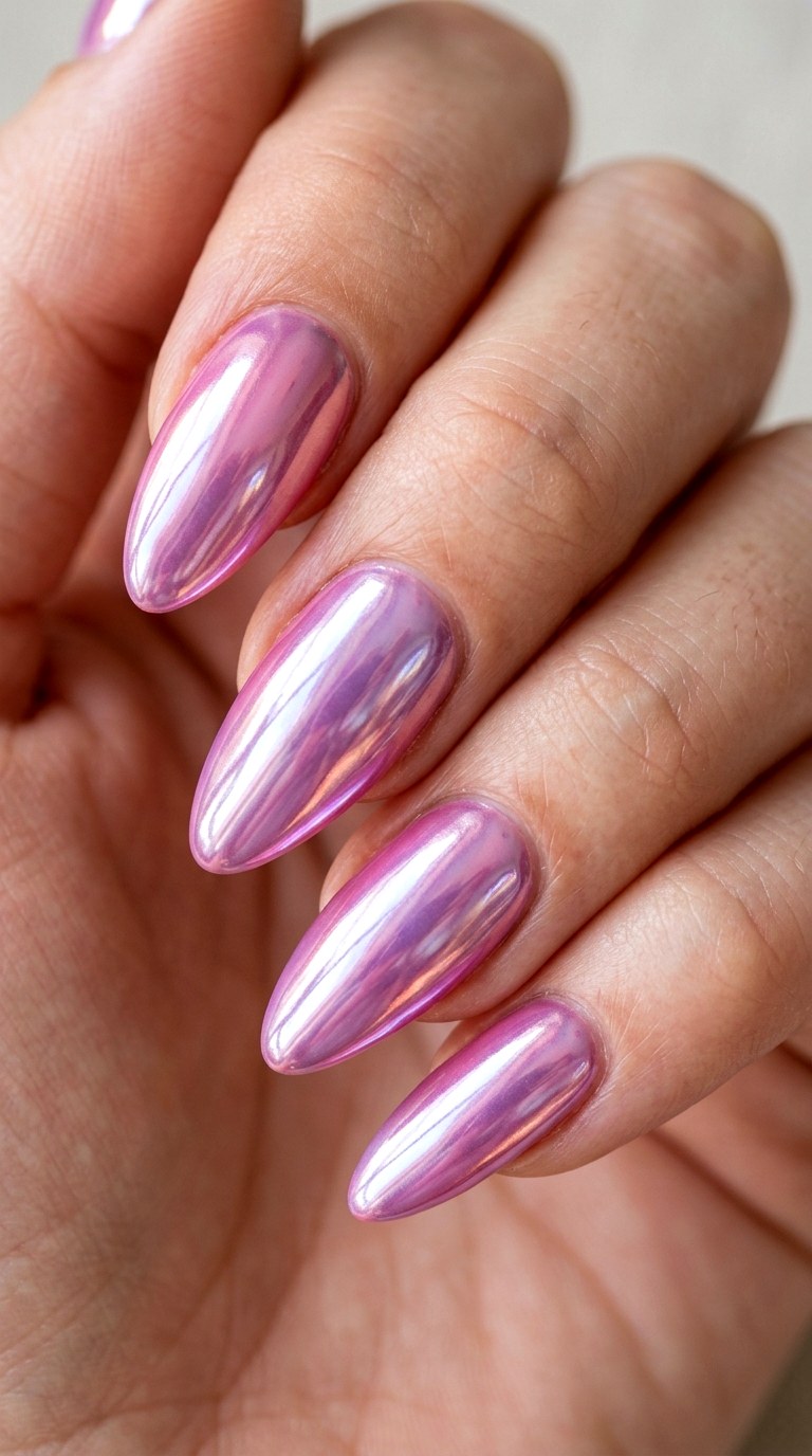Pink and Lavender Chrome Accents - 23 Trendy Spring Color Street Nails