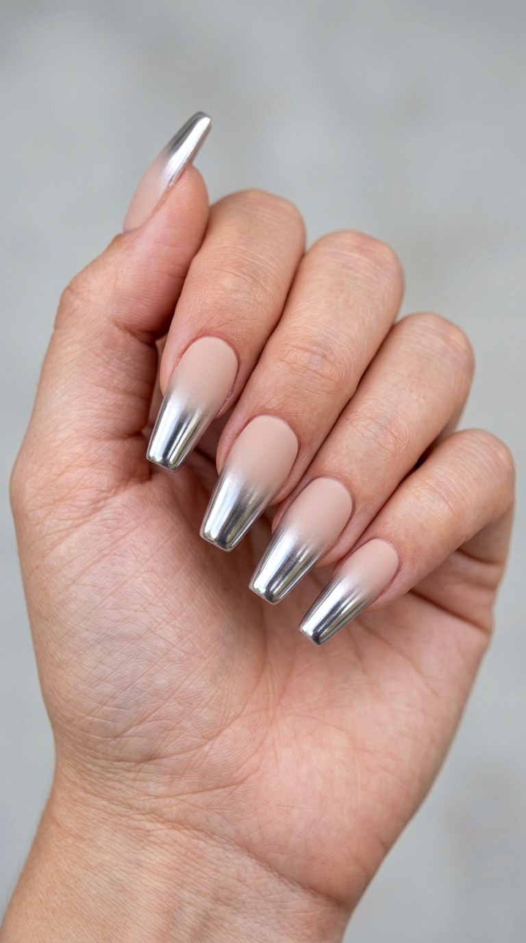 Platinum to Buffed Nude - 27 Neutral Spring Ombre Nails