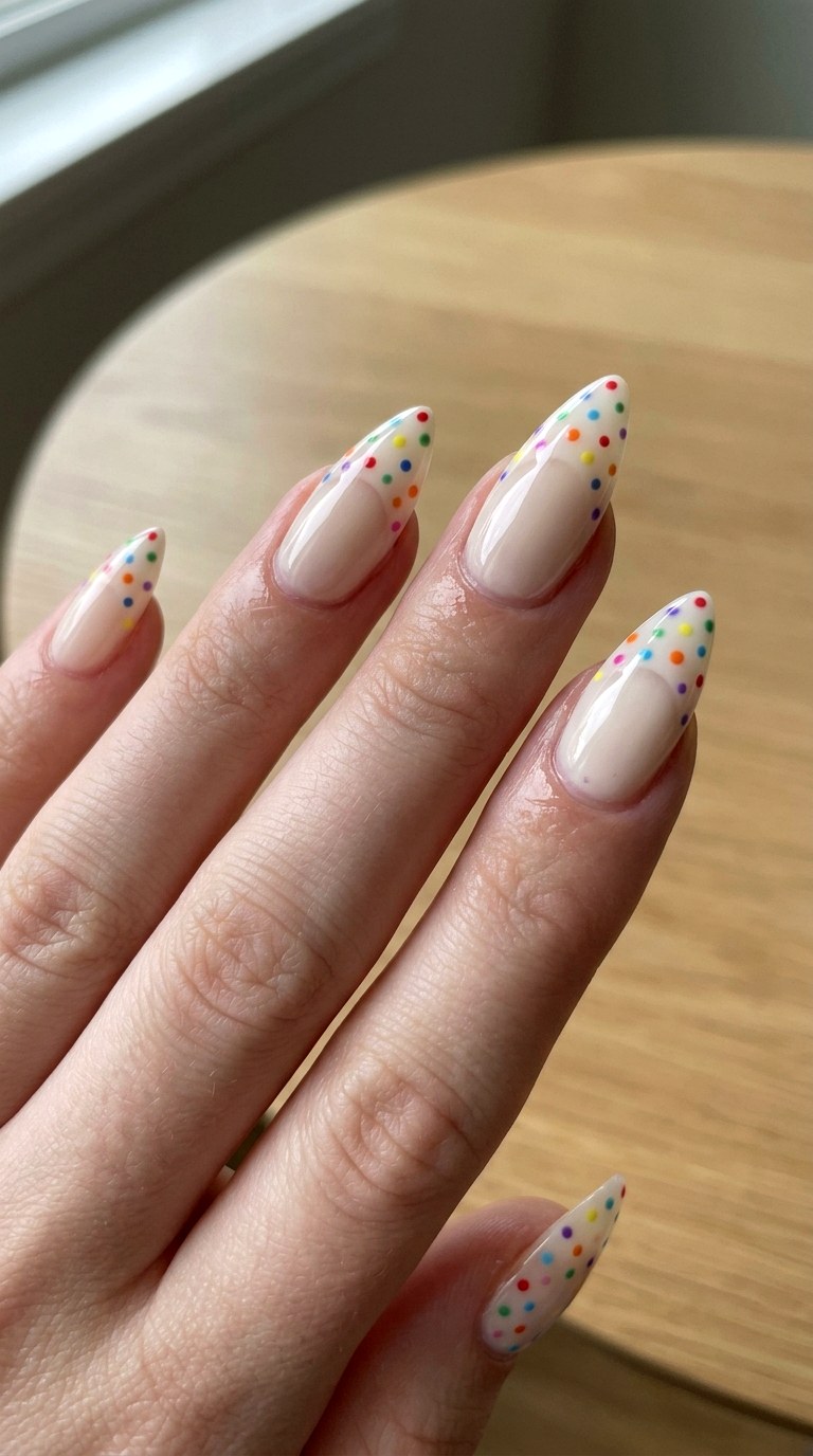 Playful Polka Dot Negative Space - 30 High-Fashion Spring Stiletto Nails
