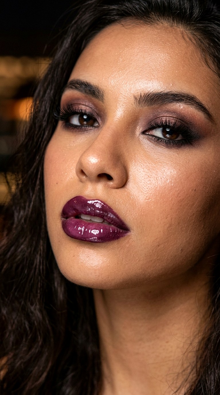 Plum Glaze Lips - 24 Trending Lip Combos 2026