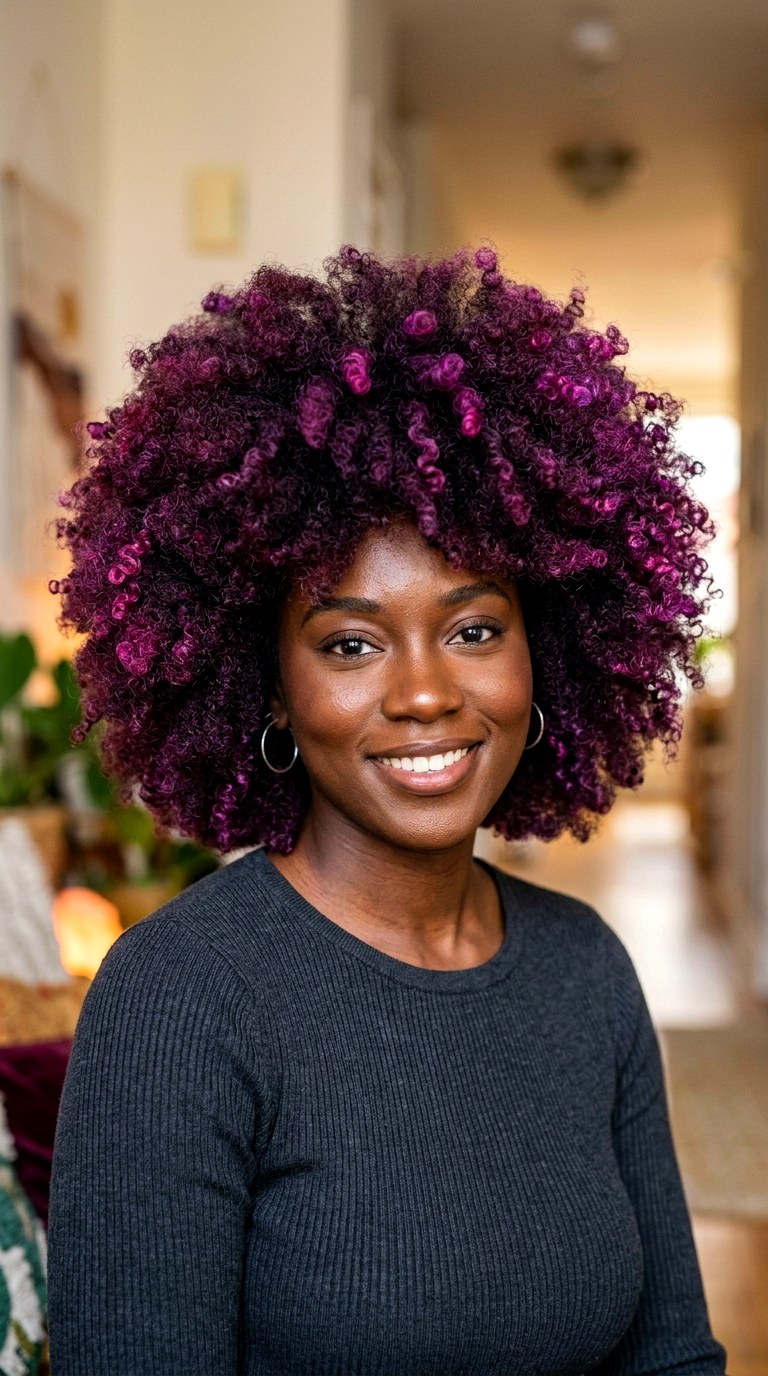 Plum Jam Violet - 24 hair color for brown skin