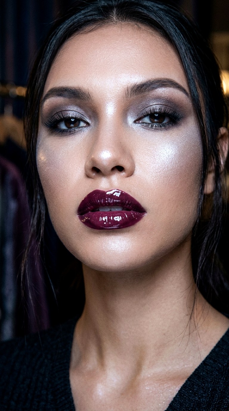 Plum Mirror Gloss Lips - 20 glossy lips makeup 2026