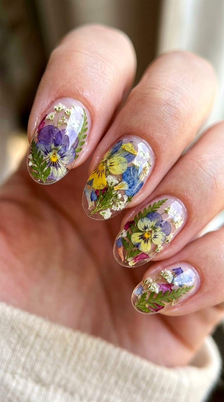 Pressed Flower Petals - 25 Early Season Spring Multicolor Nails