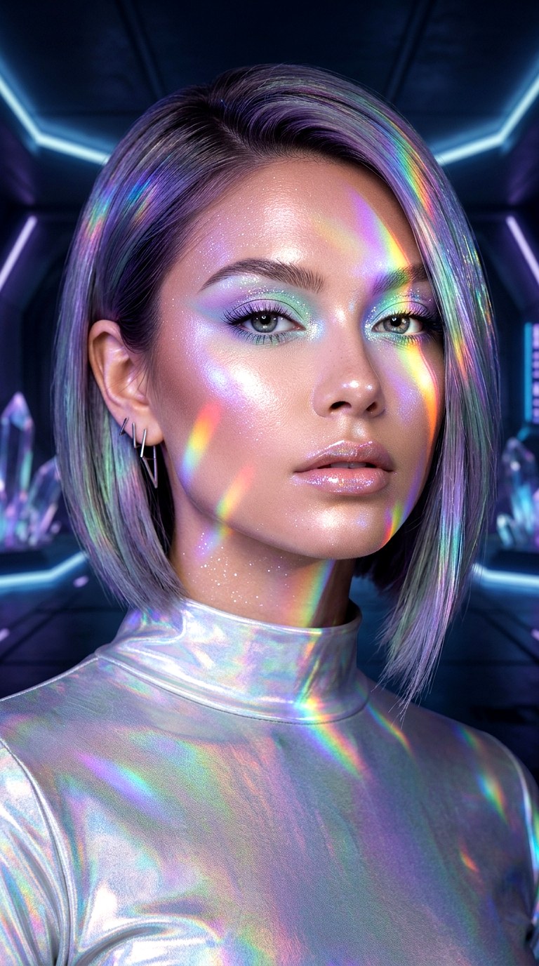 Prism Light Reflection - 26 makeup idea creative