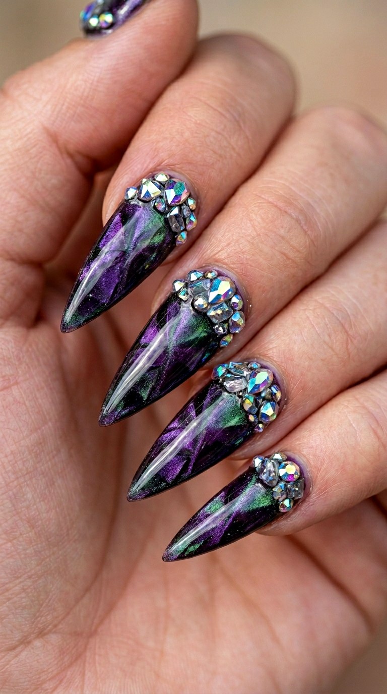 Prismatic Gemstone Clusters - 25 Bold Spring Colorful Junk Nails