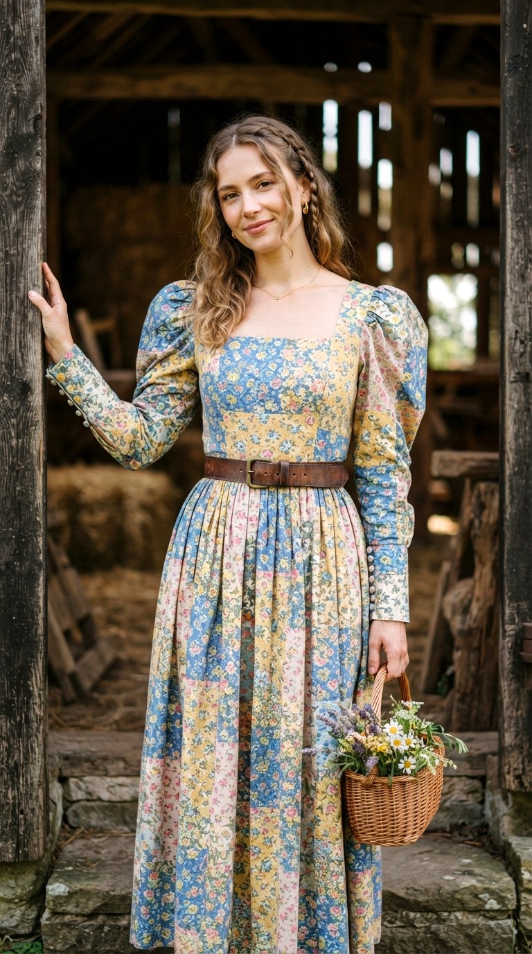 Puff Sleeve Countryside Maxi - 26 spring maxi dress