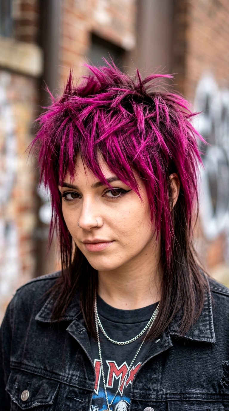 Punk Rock Micro Layers - 21 Shoulder Length Wolf hair Cut