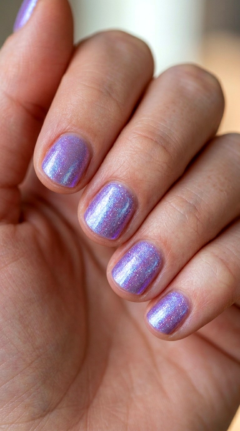 Purple Pixie Pearlescent Glow - 29 Fun Spring Multicolor Nails