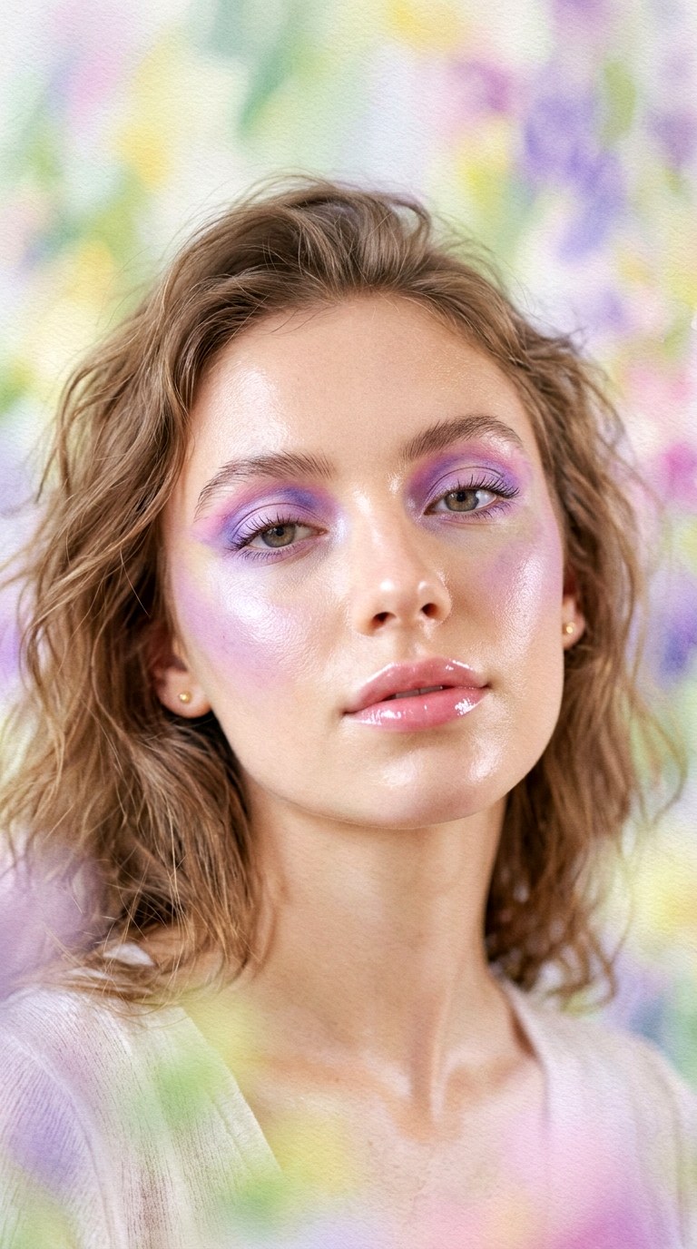 Purple Watercolor Makeup Aesthetic - 29 Lavender Dream Spring Makeup