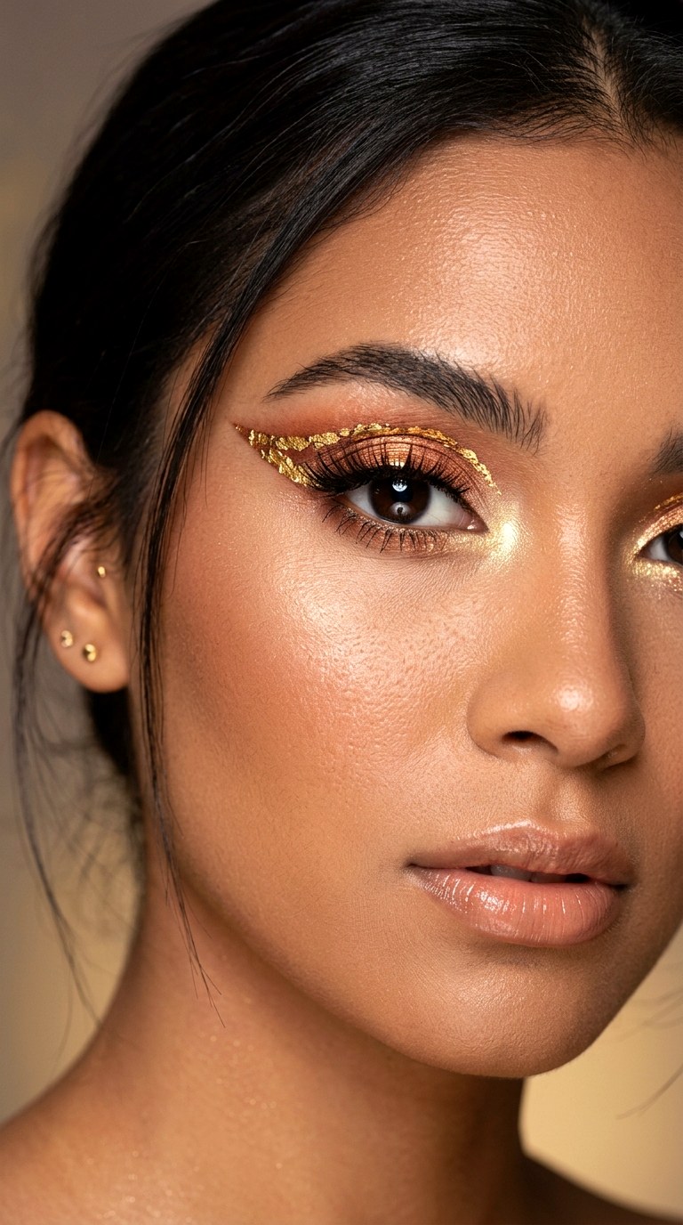 Radiant Metallic Accents - 21 Solar Flare Spring Eyeliner Radiant Inner-Corner Glow Wings for a Warm Seasonal Aura