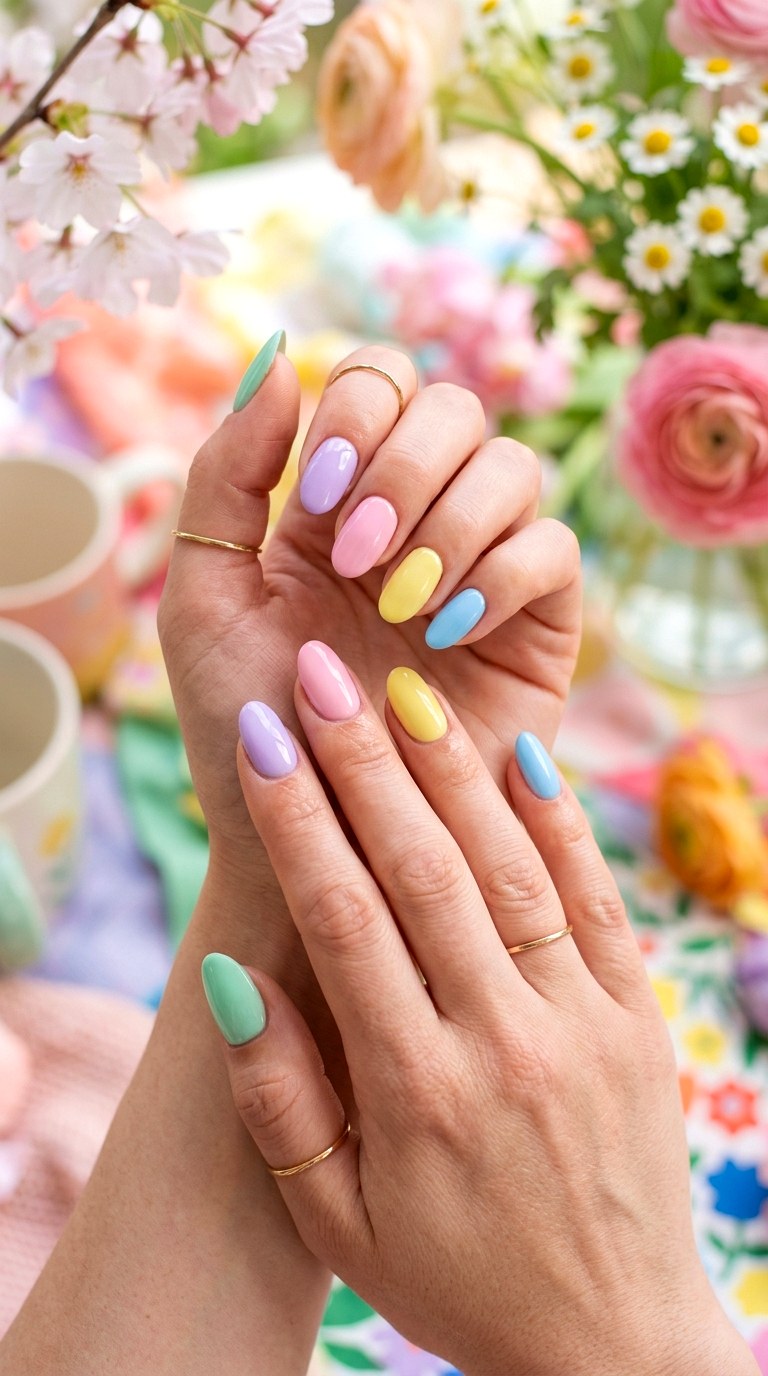 Rainbow Pastel Nails - 23 Trendy Spring Nail Art Ideas You Need to Try This Year