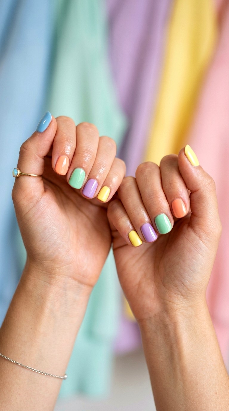 Rainbow Pastel Nails - 27 Viral Spring Nail Trends Everyone Is Obsessed With