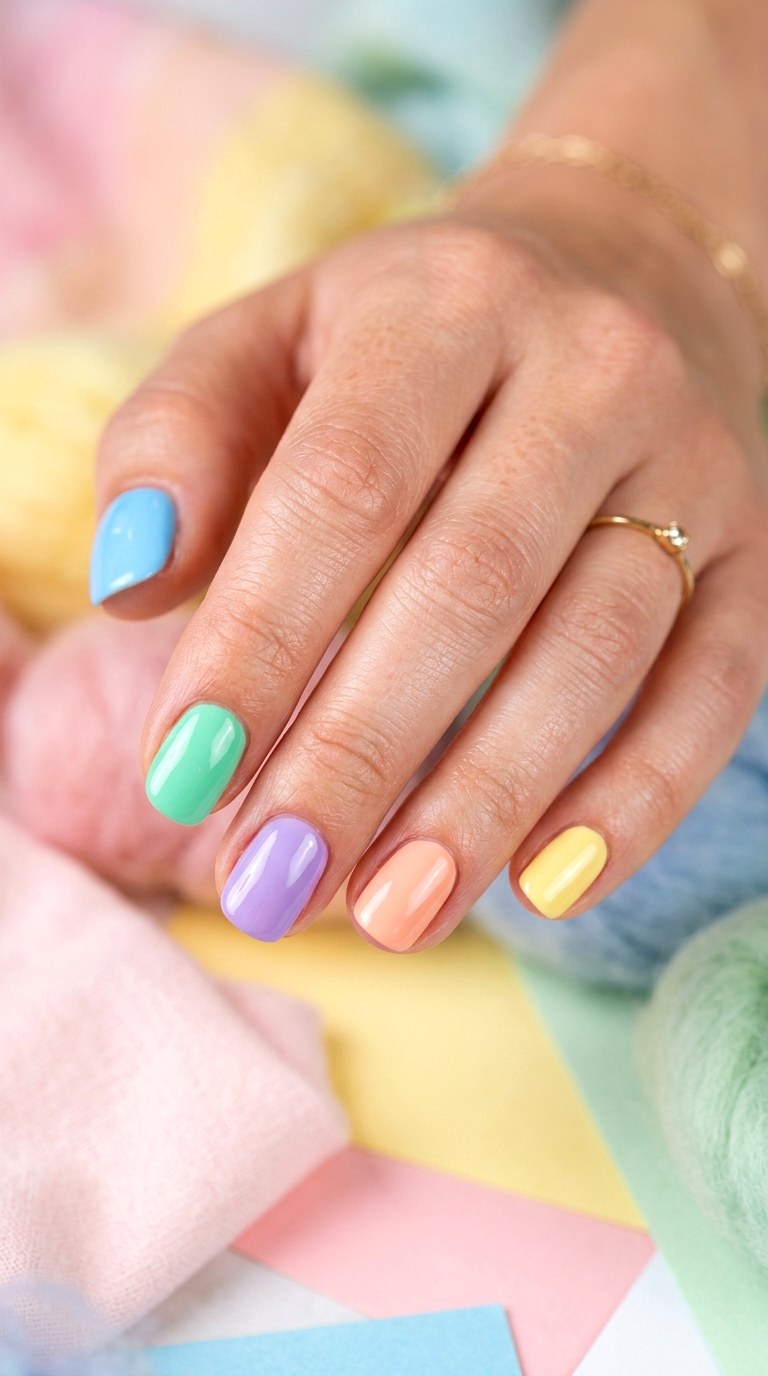 Rainbow Pastel Nails - 30 Gorgeous Spring Nail Designs That Are Trending Right Now