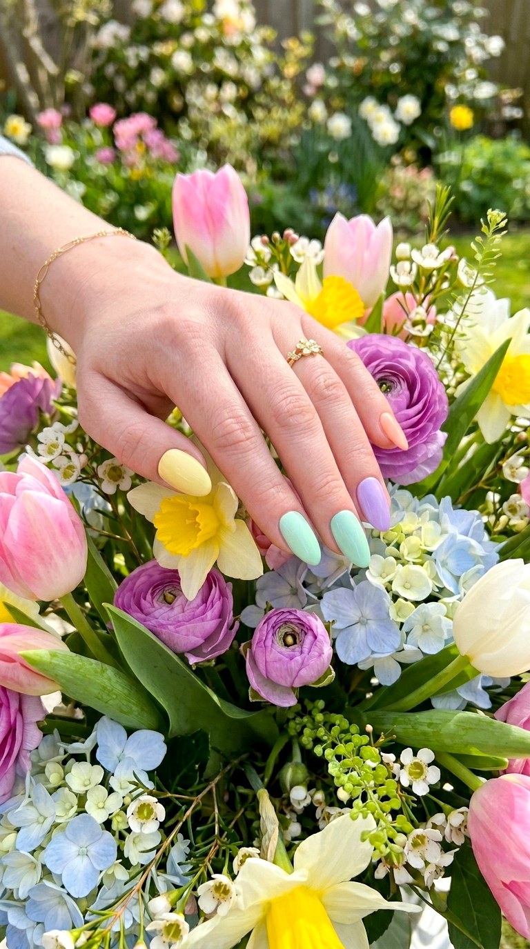 Rainbow Pastel Nails - 20 Trendy Spring Nail Art Ideas You Need to Try This Year