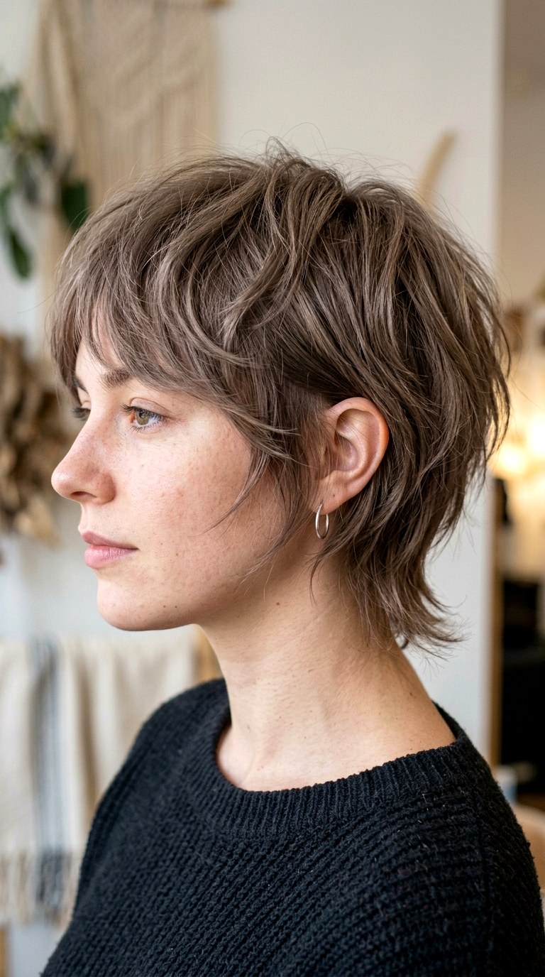 Razor Cut Wispy Ends Finish - 23 Wolf Cut Short Hair