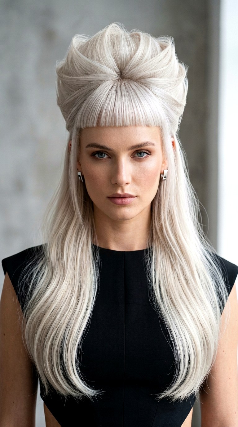 Razored Layers and Textured Curtain Fringe - 27 long blonde hair with layers and bangs
