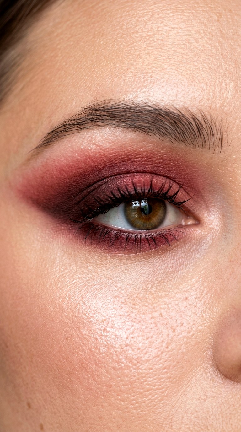 Red Wine Smokey Wing - 28 colorful eyeshadow looks