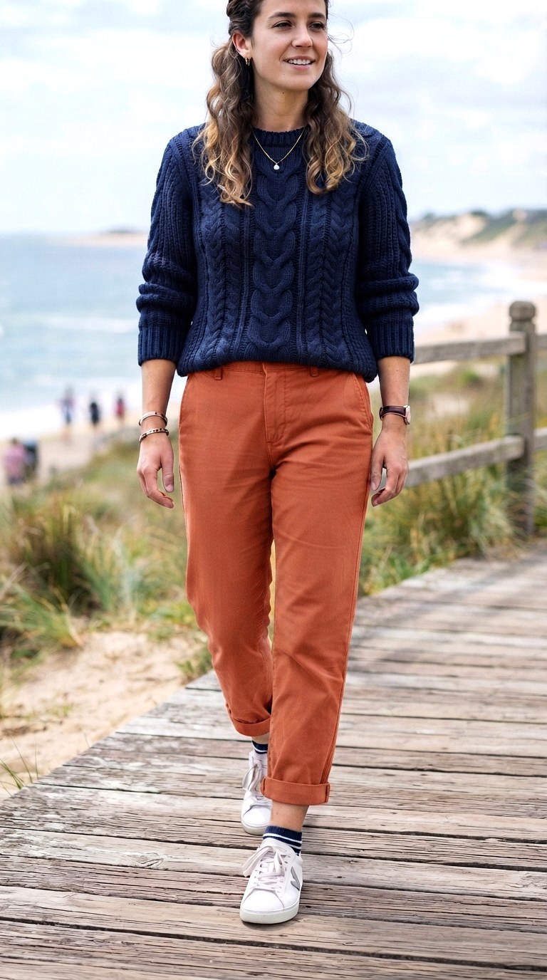 Relaxed Burnt Sienna Chinos - 30 orange pants