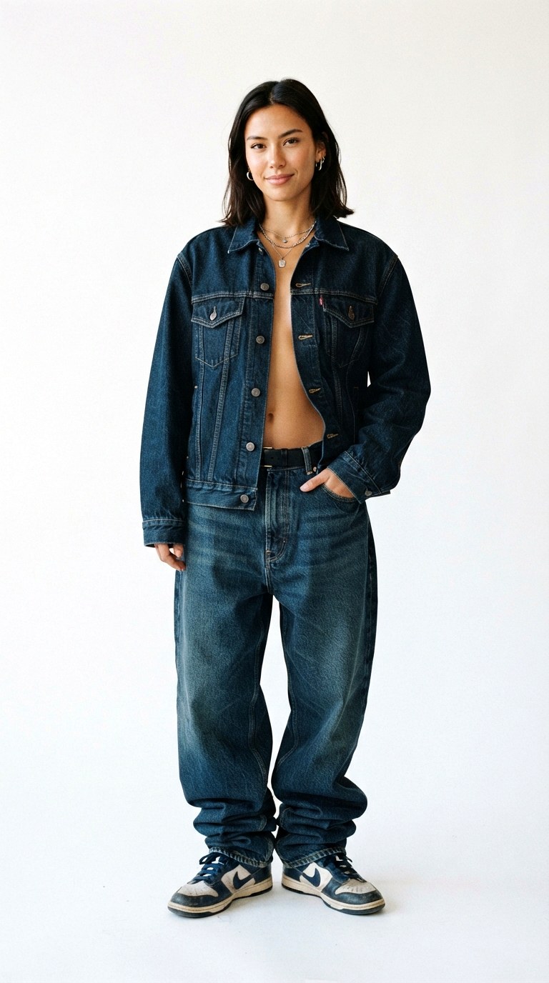 Relaxed Denim Co ord - 21 baggy suit