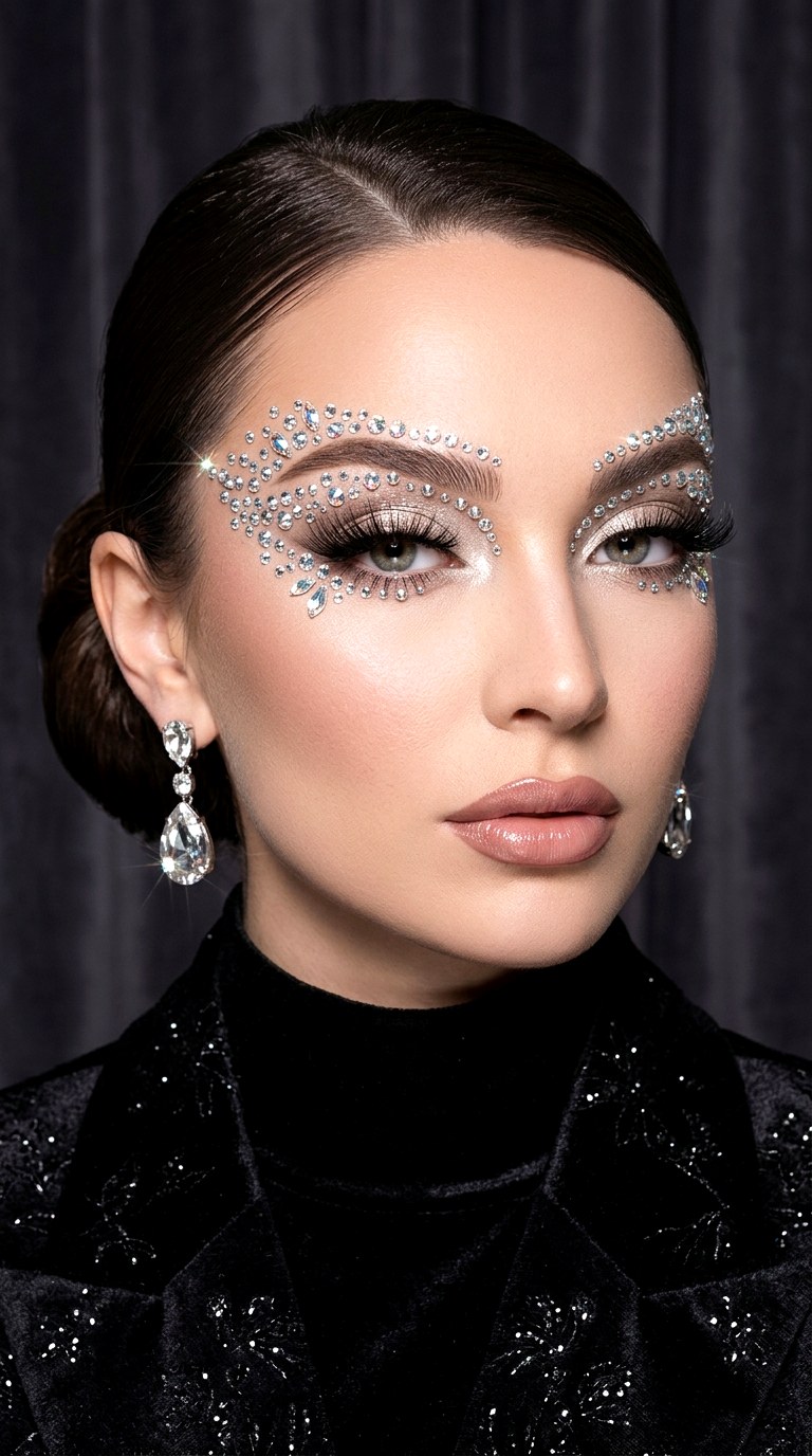 Rhinestone Couture Glam - 26 makeup idea creative