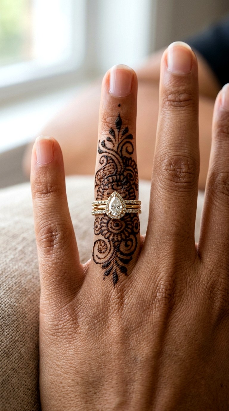 Ring Finger Focus - 24 henna designs easy