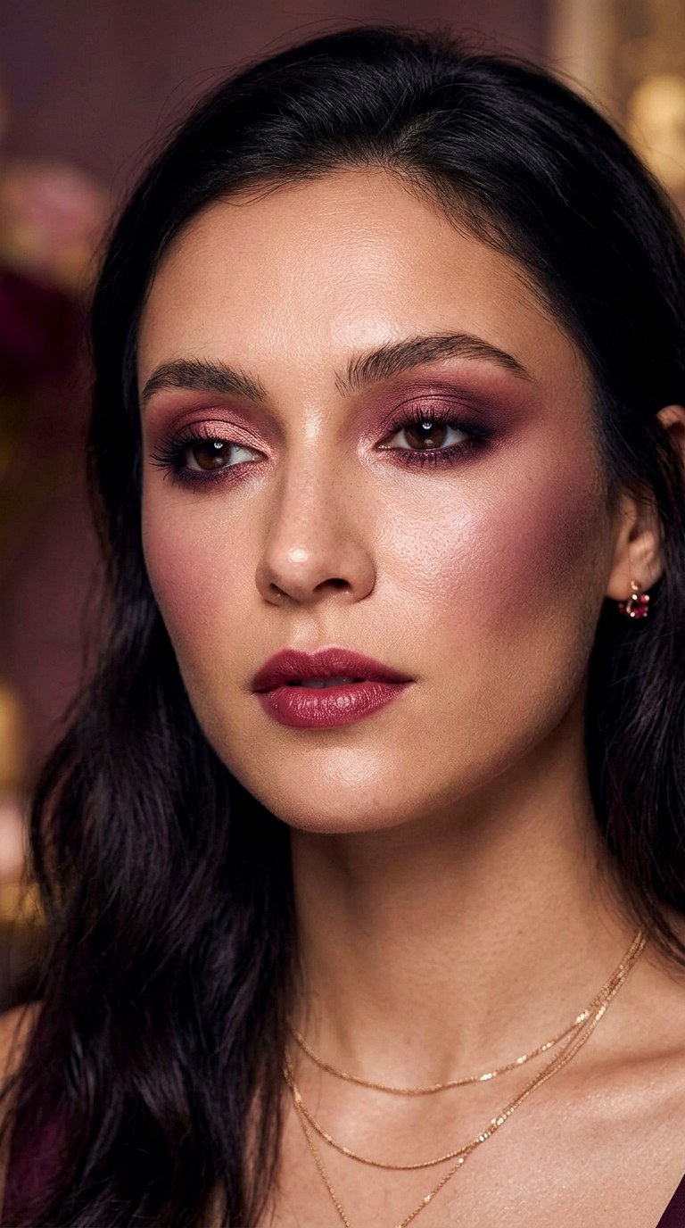 Romantic Berry Rose Glam - 28 Romantic Rosy Makeup Aesthetics