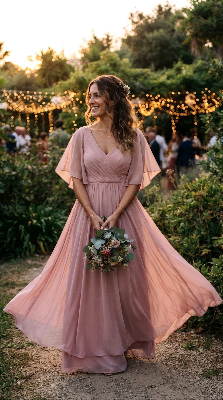 Romantic Flutter Sleeve Chiffon - 22 maxi summer dresses