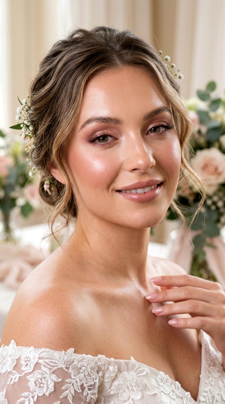 Romantic Rosy Nude Bridal Makeup - 23 Rosy Nude Makeup Aesthetics