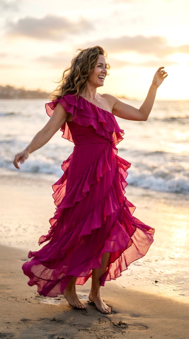 Romantic Ruffle Cascade Maxi - 26 spring maxi dress