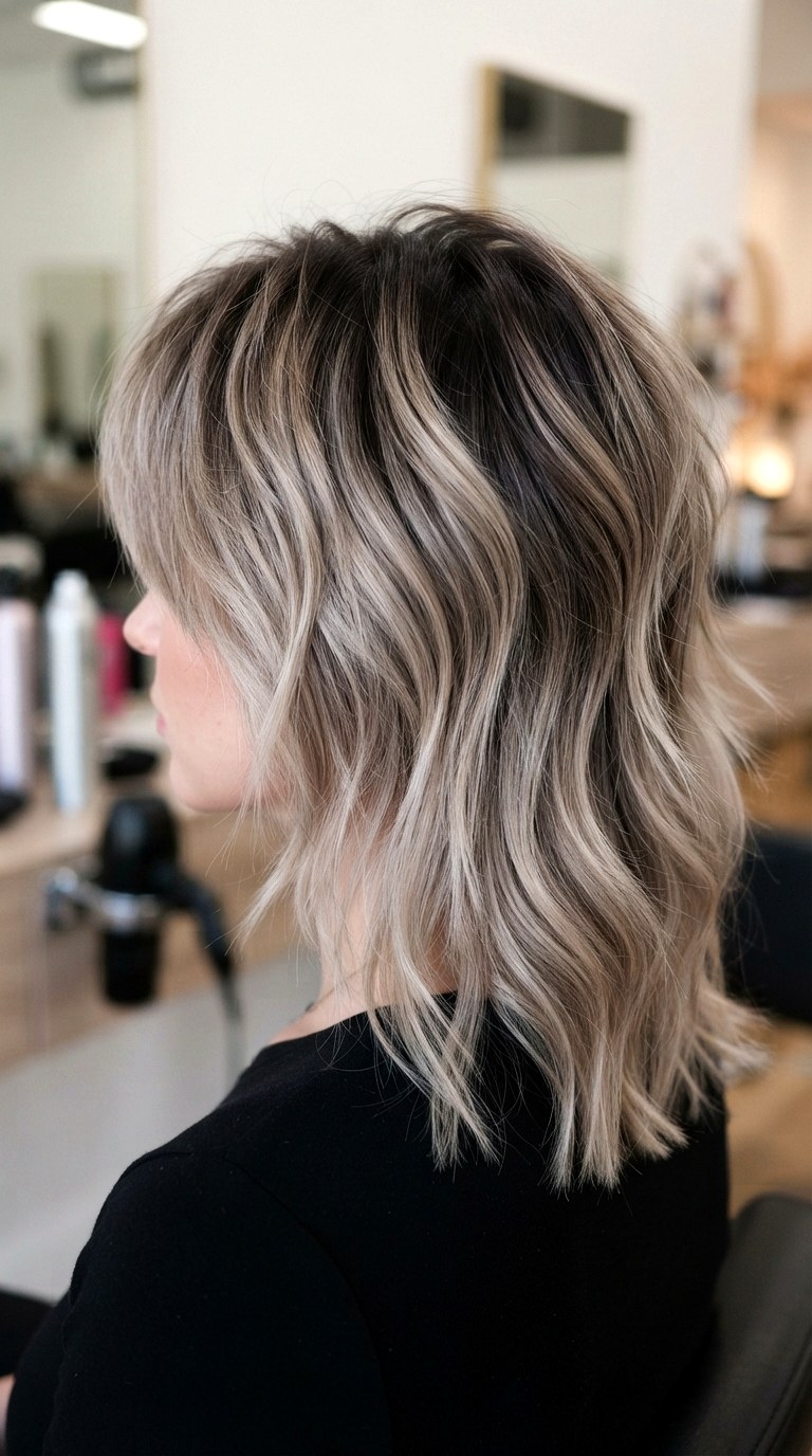 Root Smudge Shadow Stretch - 26 Wolf Cut for Thin Hair