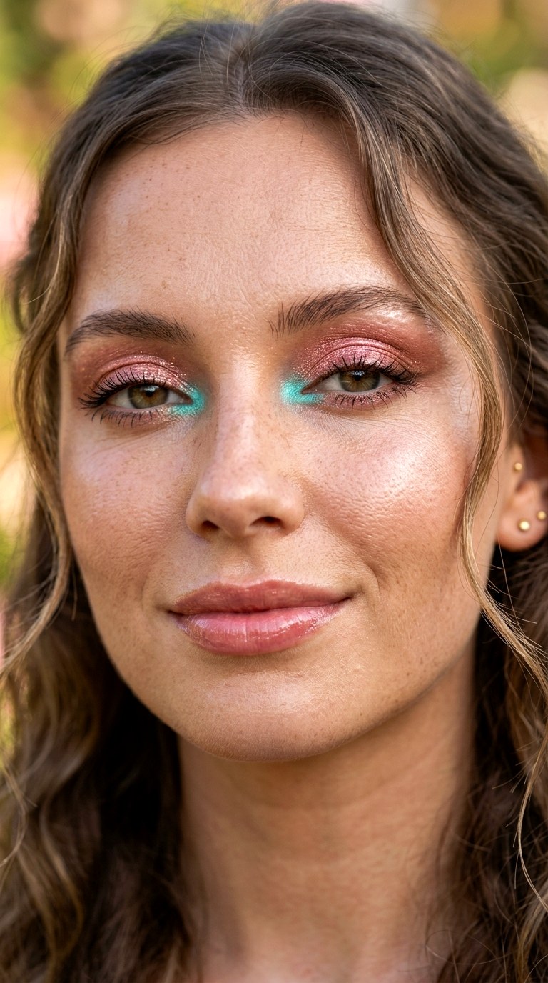 Rose Gold with Bright Inner Corner - 22 Summer Colorful Eye Makeup 2026
