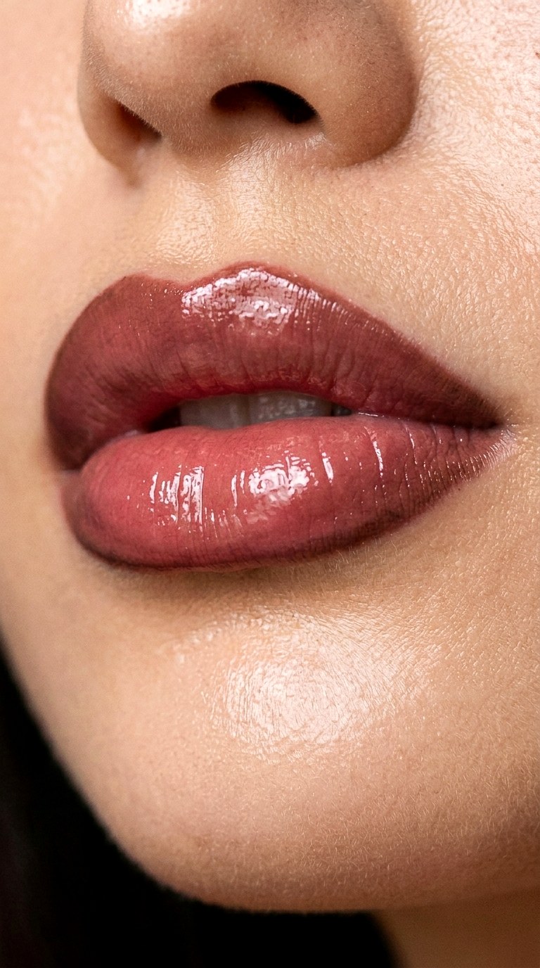 Rosewood Pout Perfection - 27 Viral Bold Pouty Lips Makeup Trends Taking Over 2026