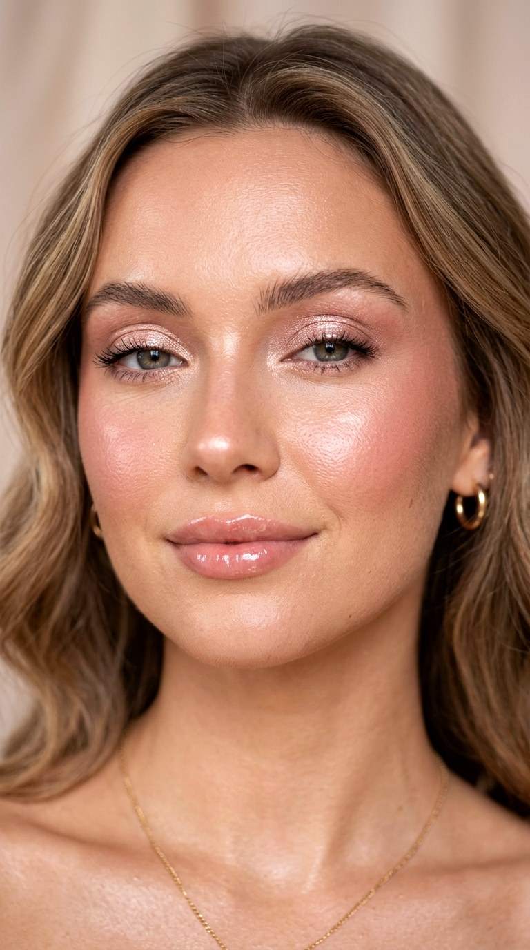 Rosy Champagne Glow Makeup - 28 Romantic Rosy Makeup Aesthetics