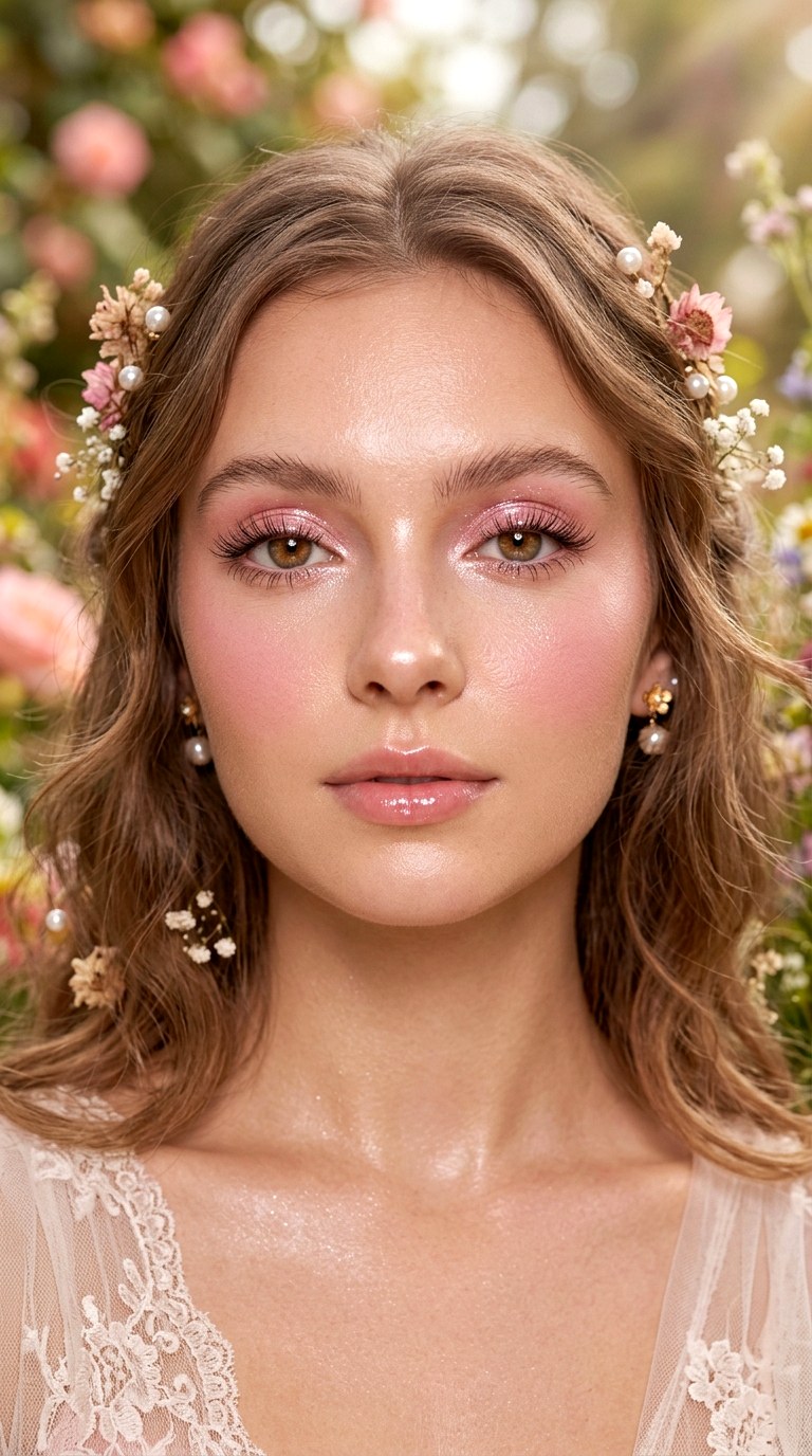 Rosy Fairycore Makeup Look - 28 Romantic Rosy Makeup Aesthetics