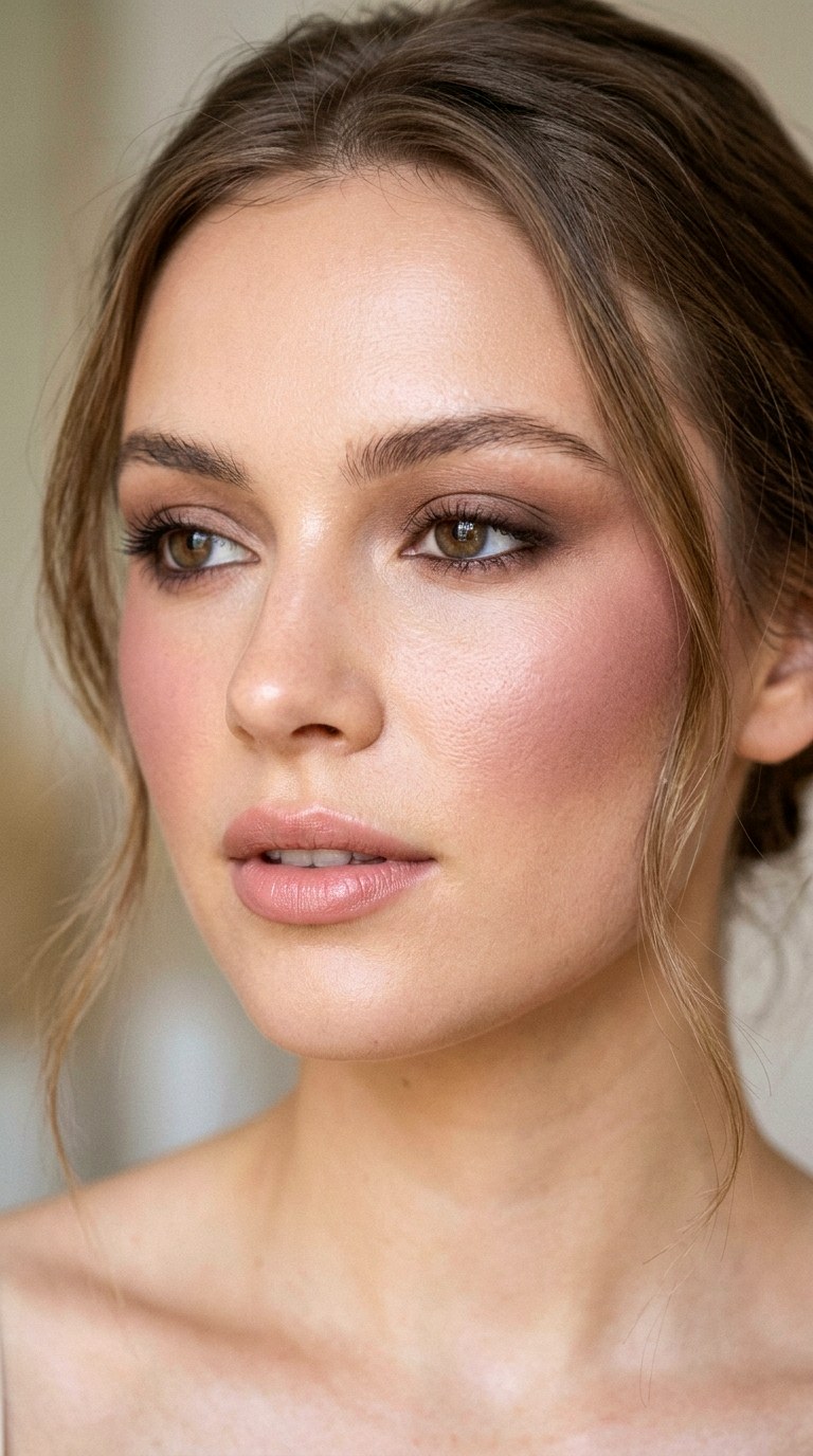 Rosy Nude Makeup Look - 22 Clean Radiant Face Makeup Trend