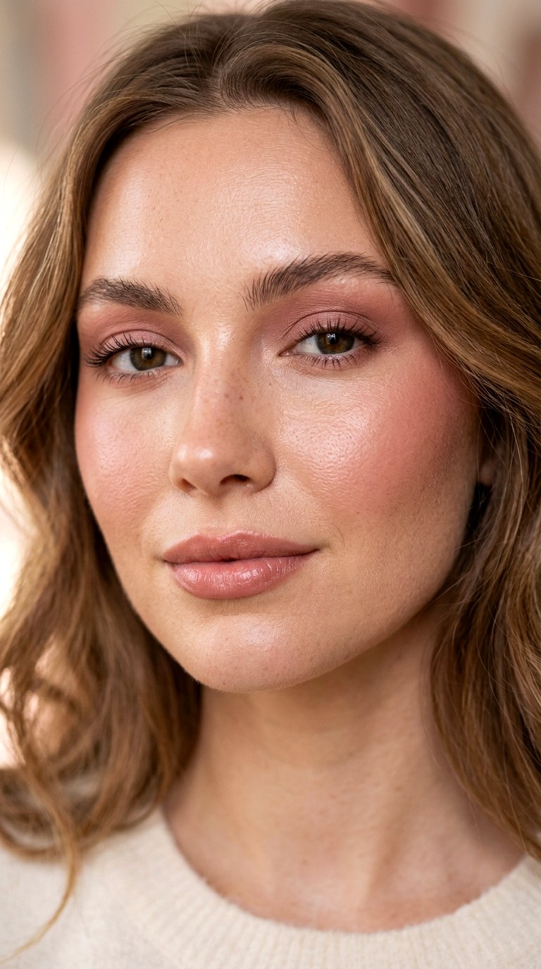 Rosy Nude Monochrome Makeup Look - 23 Rosy Nude Makeup Aesthetics