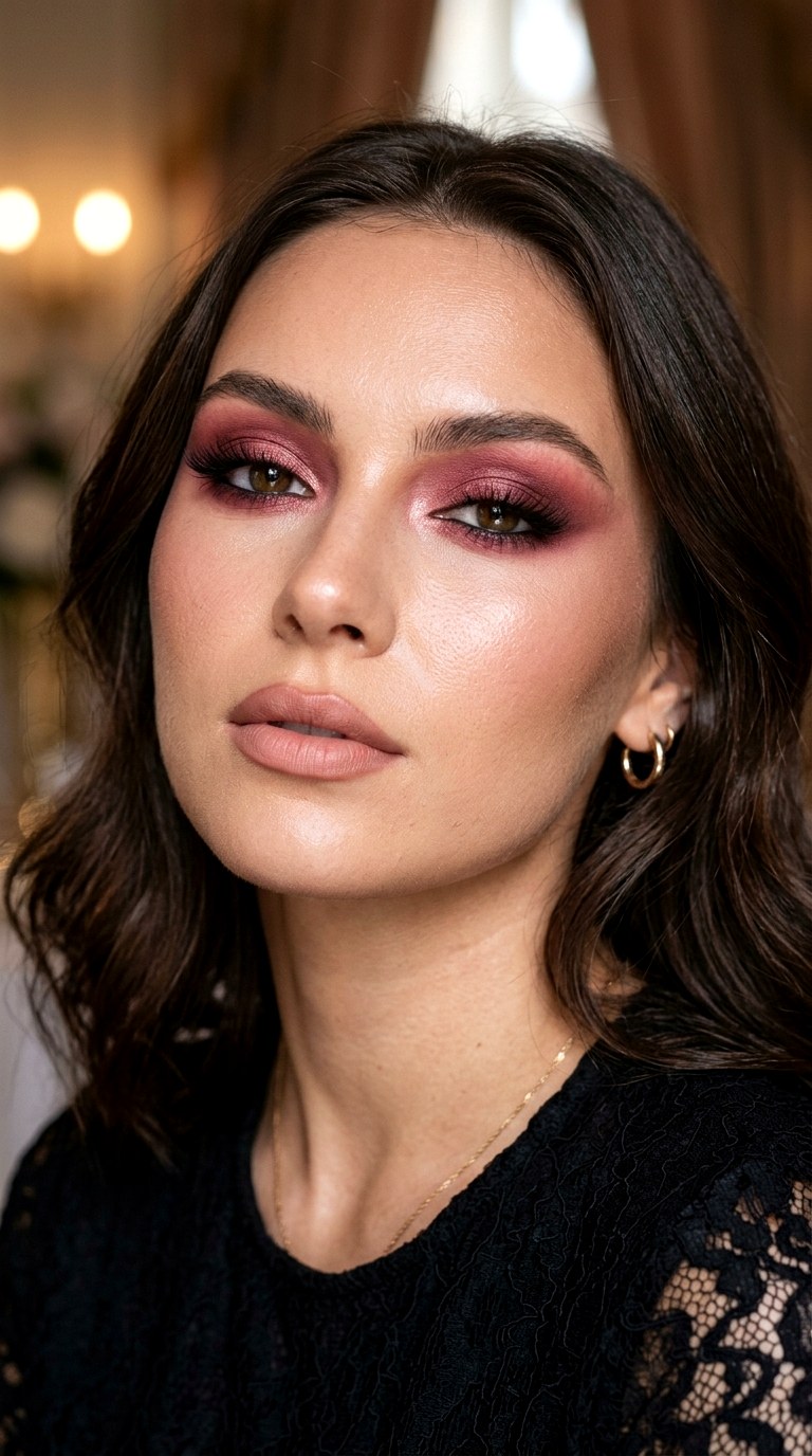 Rosy Smokey Eye Makeup - 28 Romantic Rosy Makeup Aesthetics