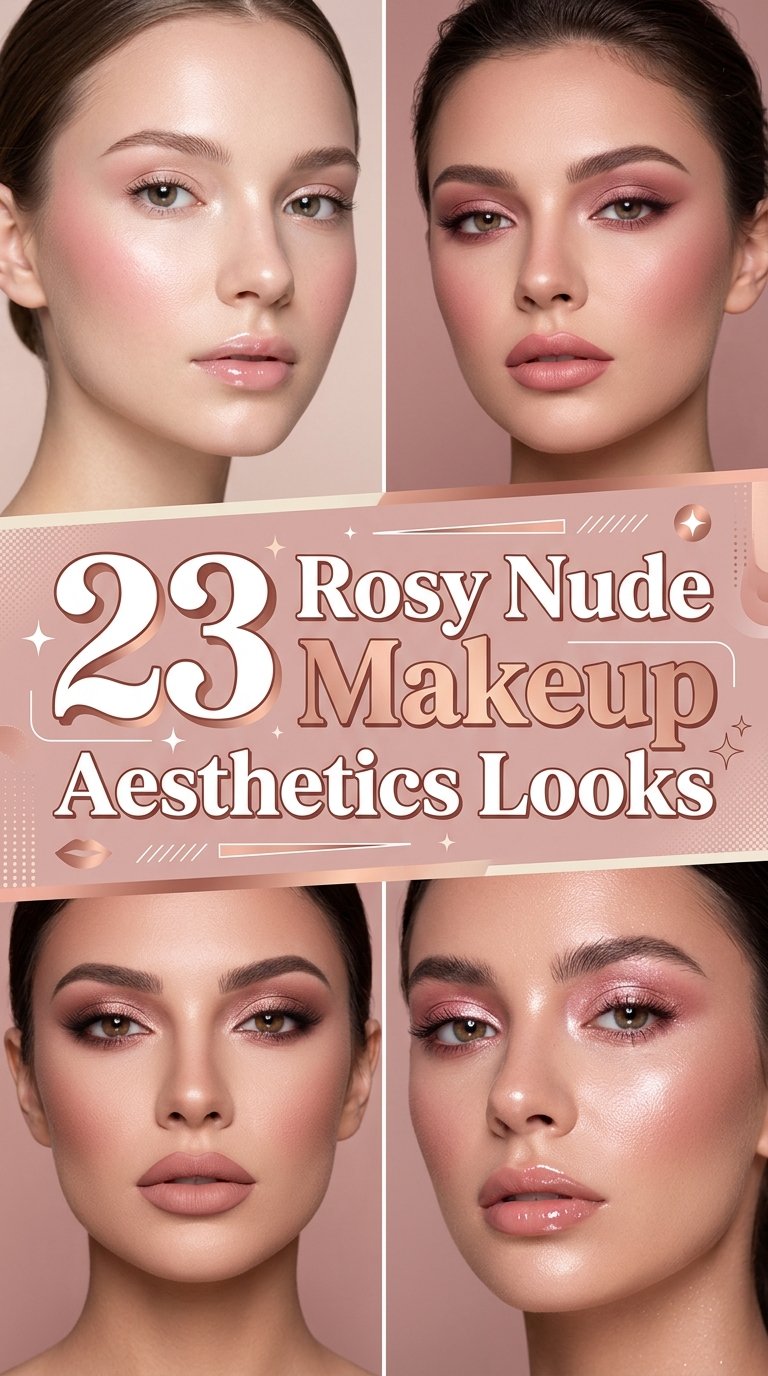 Rosy Nude Makeup Aesthetics Looks