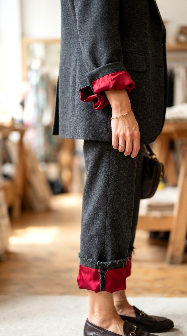 Satin Lining Reveal - 21 baggy suit