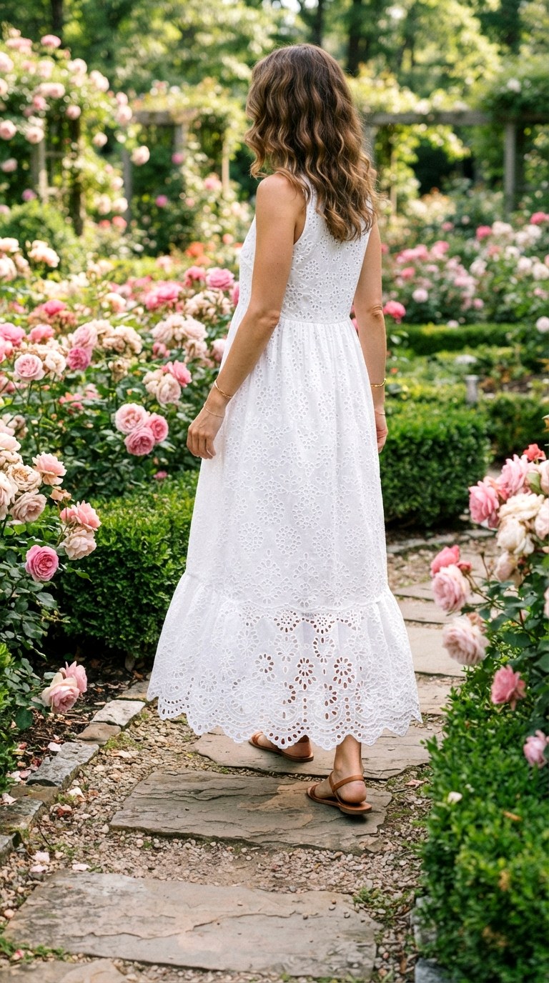 Scalloped Hem Eyelet Lace - 22 maxi summer dresses