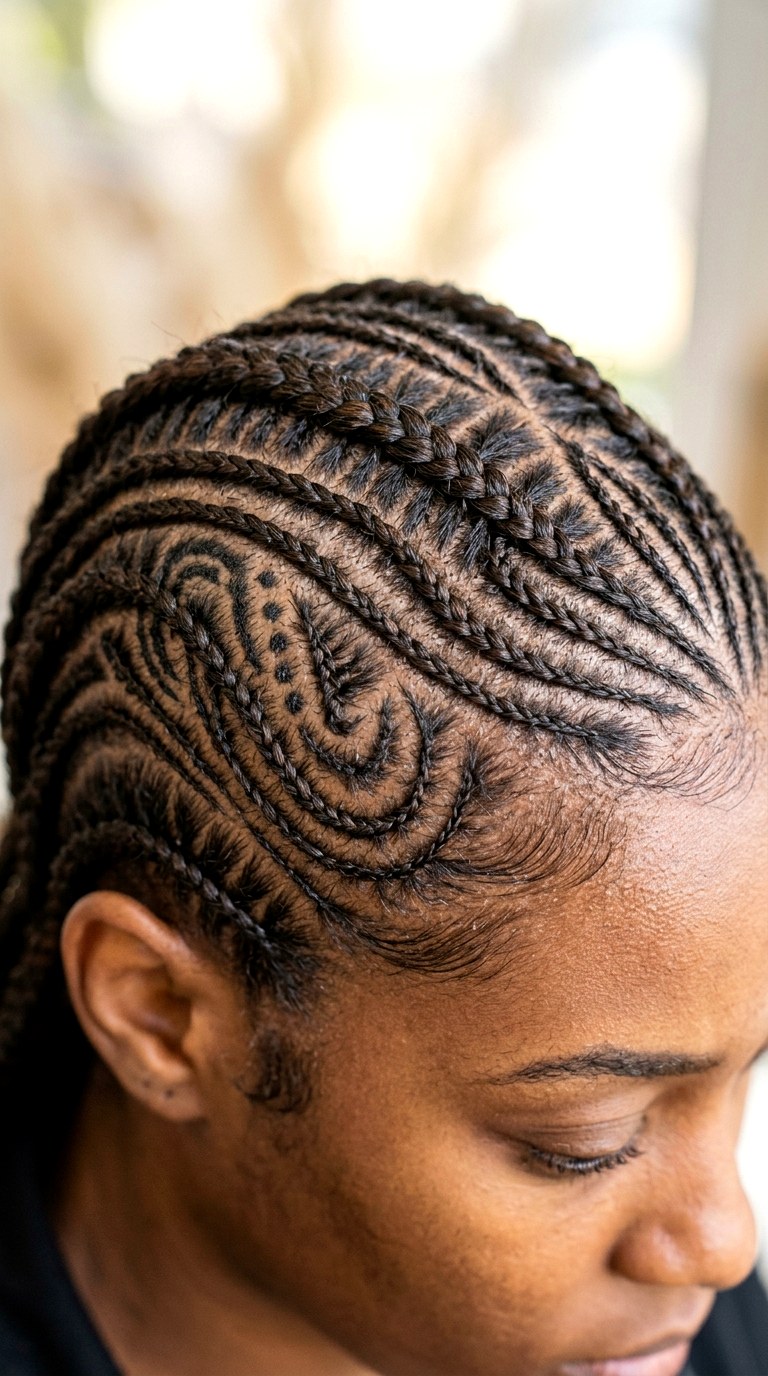 Scalp Tattoo Illusions - 26 cornrow hairstyles for women
