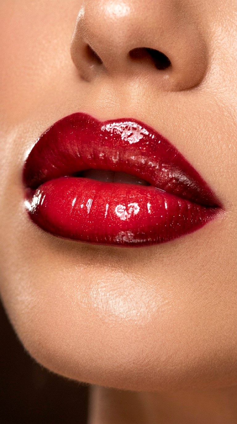Scarlet Ombre Pout Lips - 27 Viral Bold Pouty Lips Makeup Trends Taking Over 2026