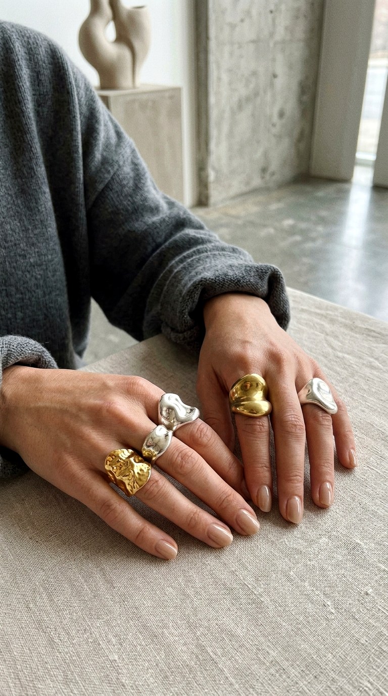 Sculptural Gold Rings - 23 Next-Level Spring Fashion Accessories 2026 That Are Set to Go Viral Everywhere